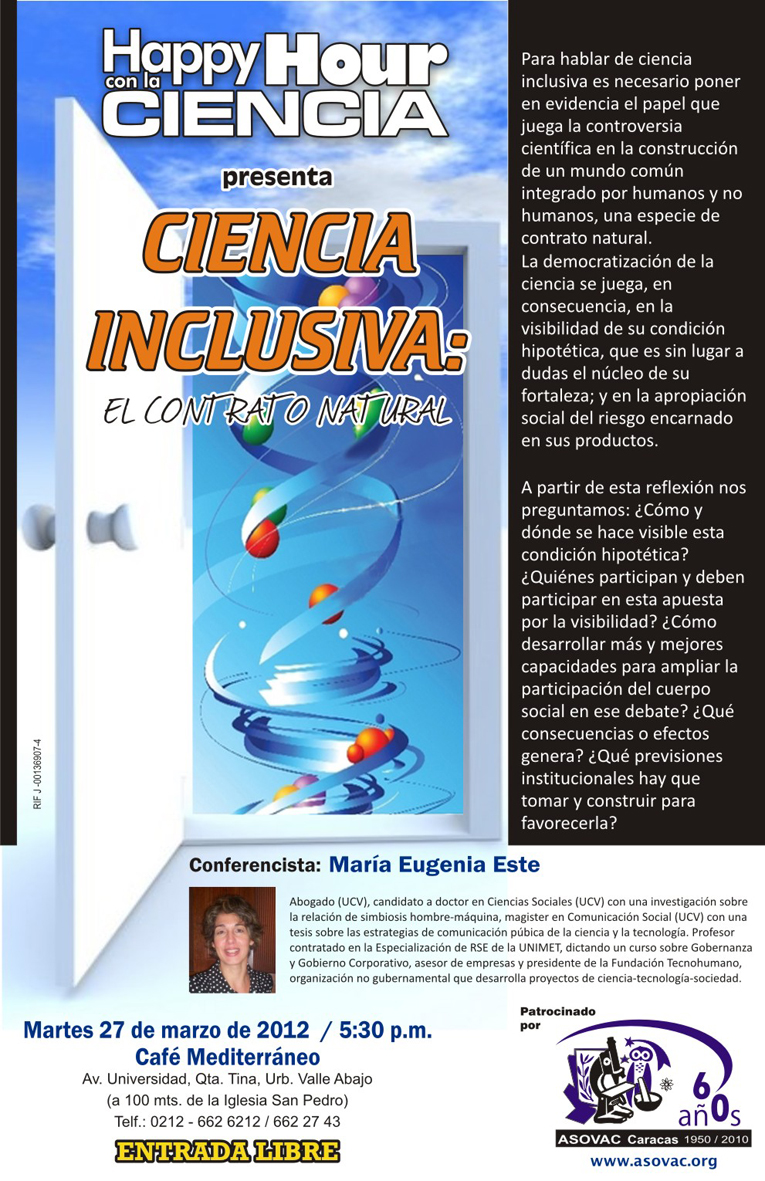 Happy Hour con la Ciencia: Ciencia Inclusiva: El Contrato Natural