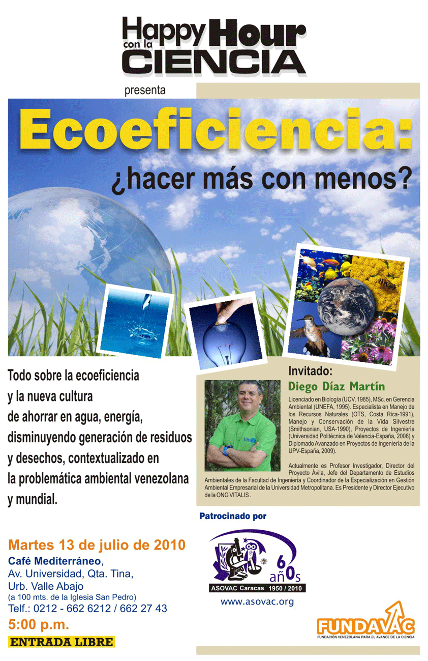 Happy Hour con la Ciencia: Ecoeficiencia: ¿hacer más con menos?